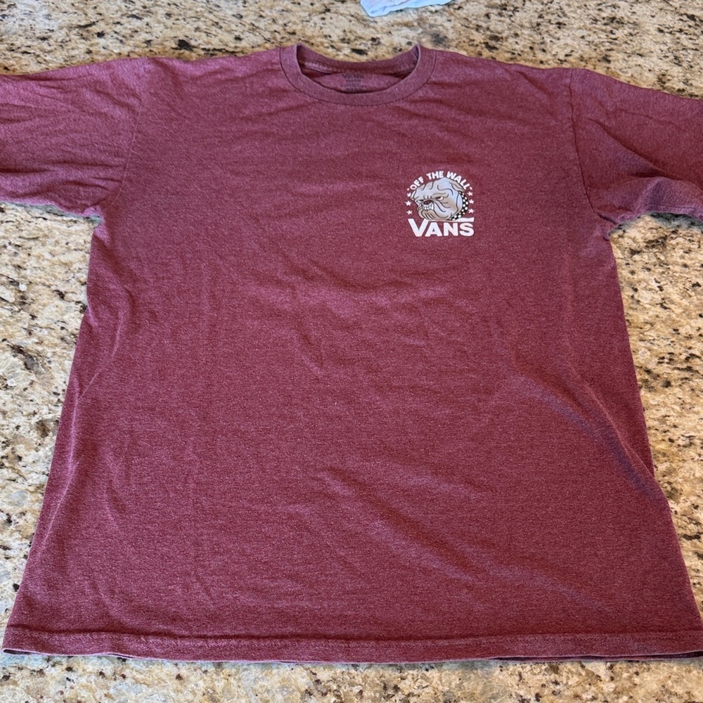 Vans Men's Burgundy Short Sleeve Tee